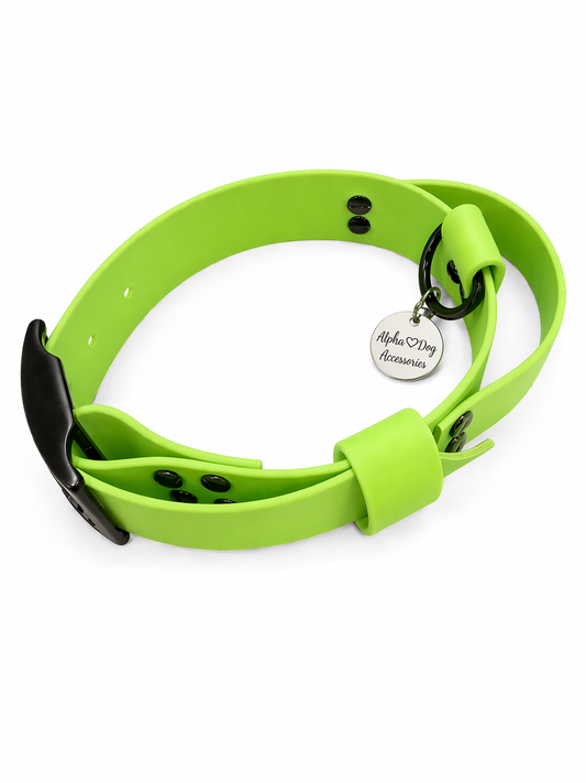 Halsband mit Griff Neon Grün für mittelgrosse bis grosse Hunde