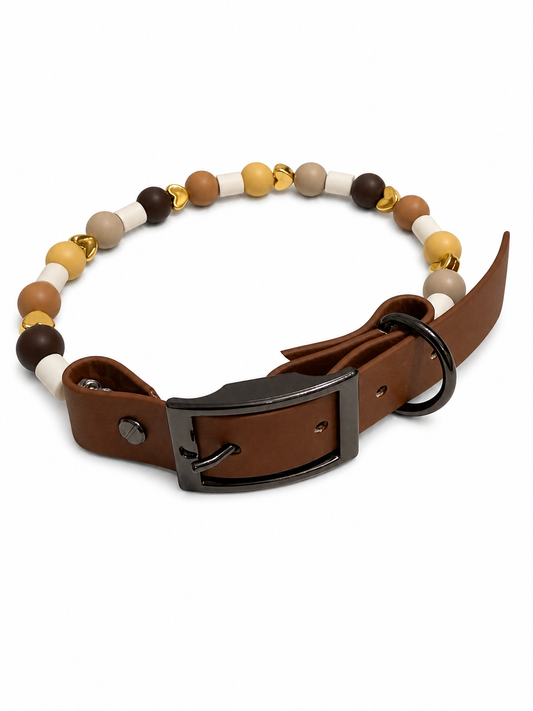 EM Keramik Halsband braun