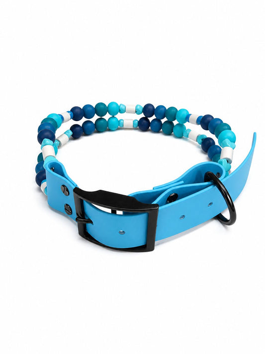 EM-Keramik Halsband Hellblau 2-fach für mittelgrosse bis grosse Hunde